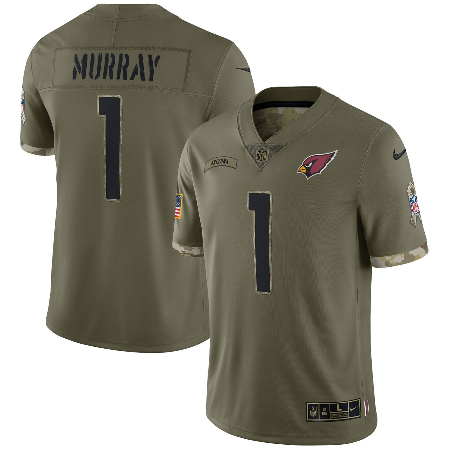 Men's Nike Kyler Murray Olive Arizona Cardinals 2022 Salute To Service Limited Jersey